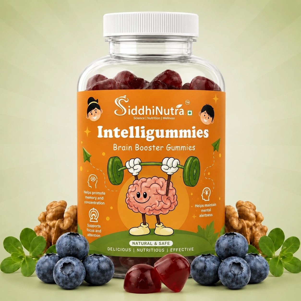 IntelliGummies Brain Boost Gummy for Kids, 30 Gummies